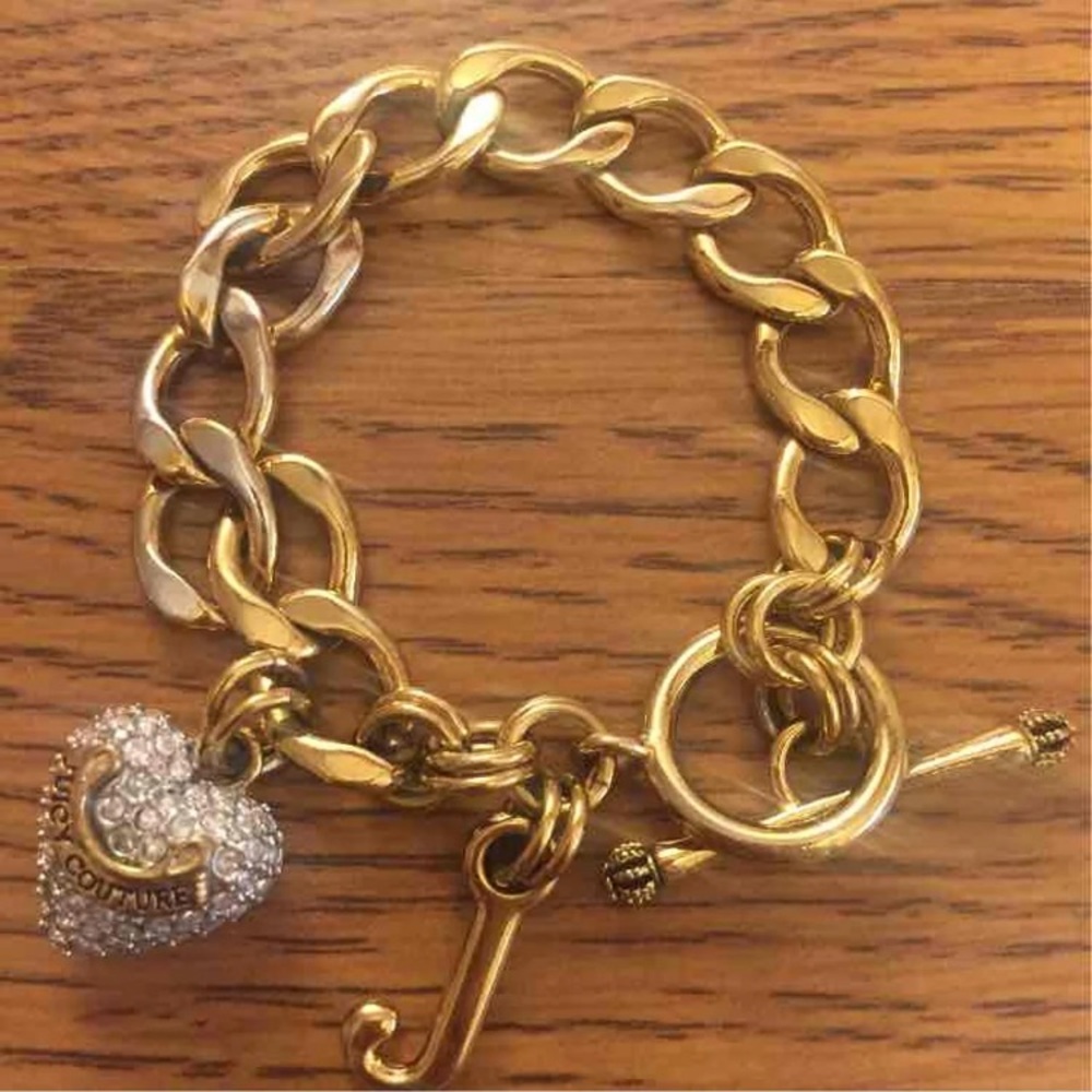 GOLD JUICY COUTURE CHARM BRACELETTE